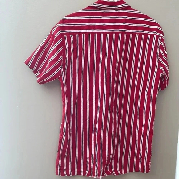 NWOT [L] Krostadt  Red Straps Men SS Shirt - Picture 5 of 5